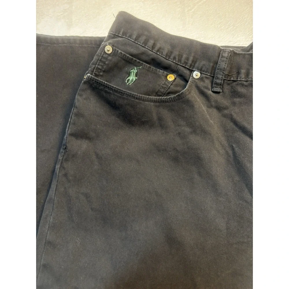 VTG Polo Ralph Lauren Jeans Mens 40x30.5 Authentic Dungarees Classic Faded Black